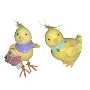 Easter Yellow Chicken Figures